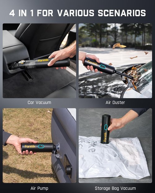 Fanttik V8 Apex Cordless Car Vacuum - Slim Design for Easy Cleaning | Powerful Suction & Lightweight