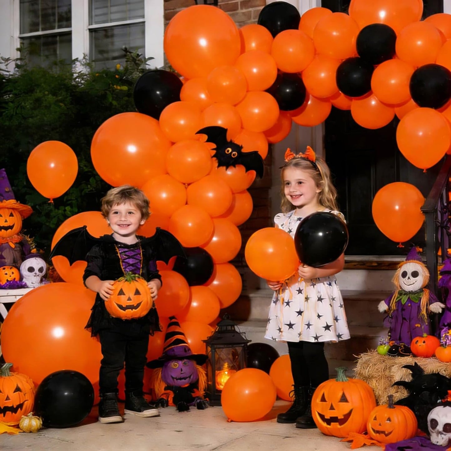 Orange Latex Balloons by [Brand Name] - 110pcs 12-Inch Balloons for Birthday Parties & Baby Showers