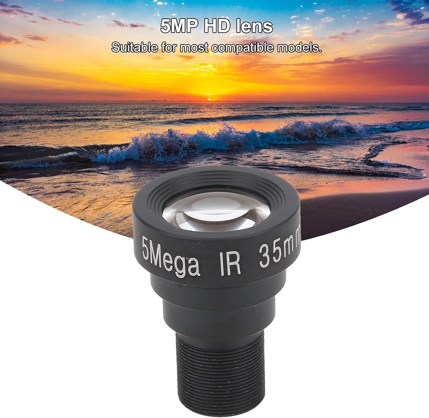 Dioche 5MP M12 35mm F1.8 M12x0.5 CCTV Board Lens, HD Security Camera Lens with Optical Glass, Low Distortion Lens