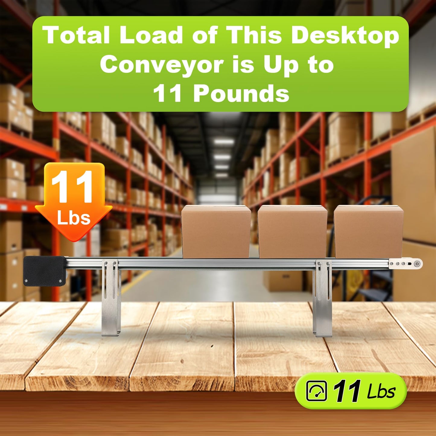Belt Conveyor 39 inch, Ddjustable-Speed Small Conveyor Belt, Desktop PVC Bonveyor Belt with Built-in sensors, Easy to Assemble, 39 inch Conveyor Velt for Production Lines, Laboratories, Homes
