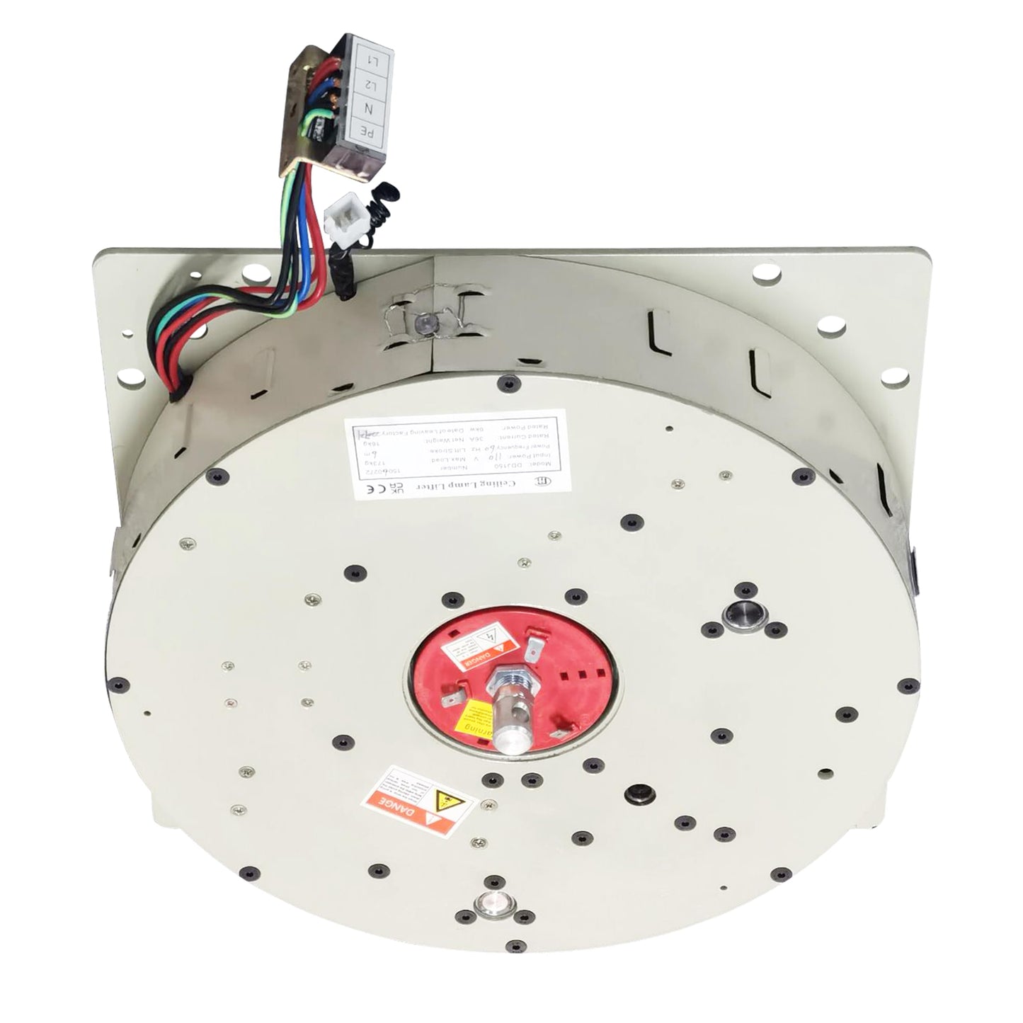 Chandelier Hoist Lifter System, DDJ150 10M Electric Motor Winch Lighting Lifting, 110V-120V Max Capacity 330lbs Hoist Lift, Remote-Controlled for Lamp Cleaning Maintenance (DDJ150-10m (330Lbs))