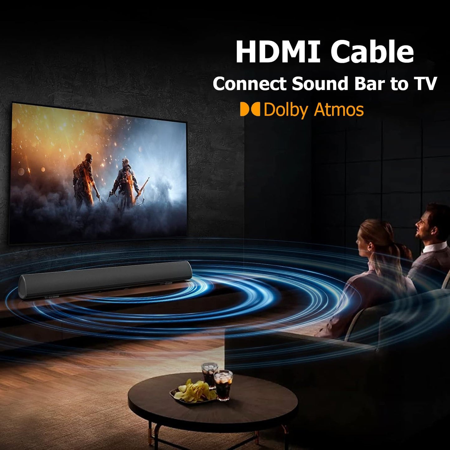 Vorothin 6 5-Pack, 4K 6FT, 2.0 CL3 4K, 1080P@144Hz,ARC CL3 PS5, PS4, HDMI Cable FT HDMI TV Cable Shielded HDMI Rated