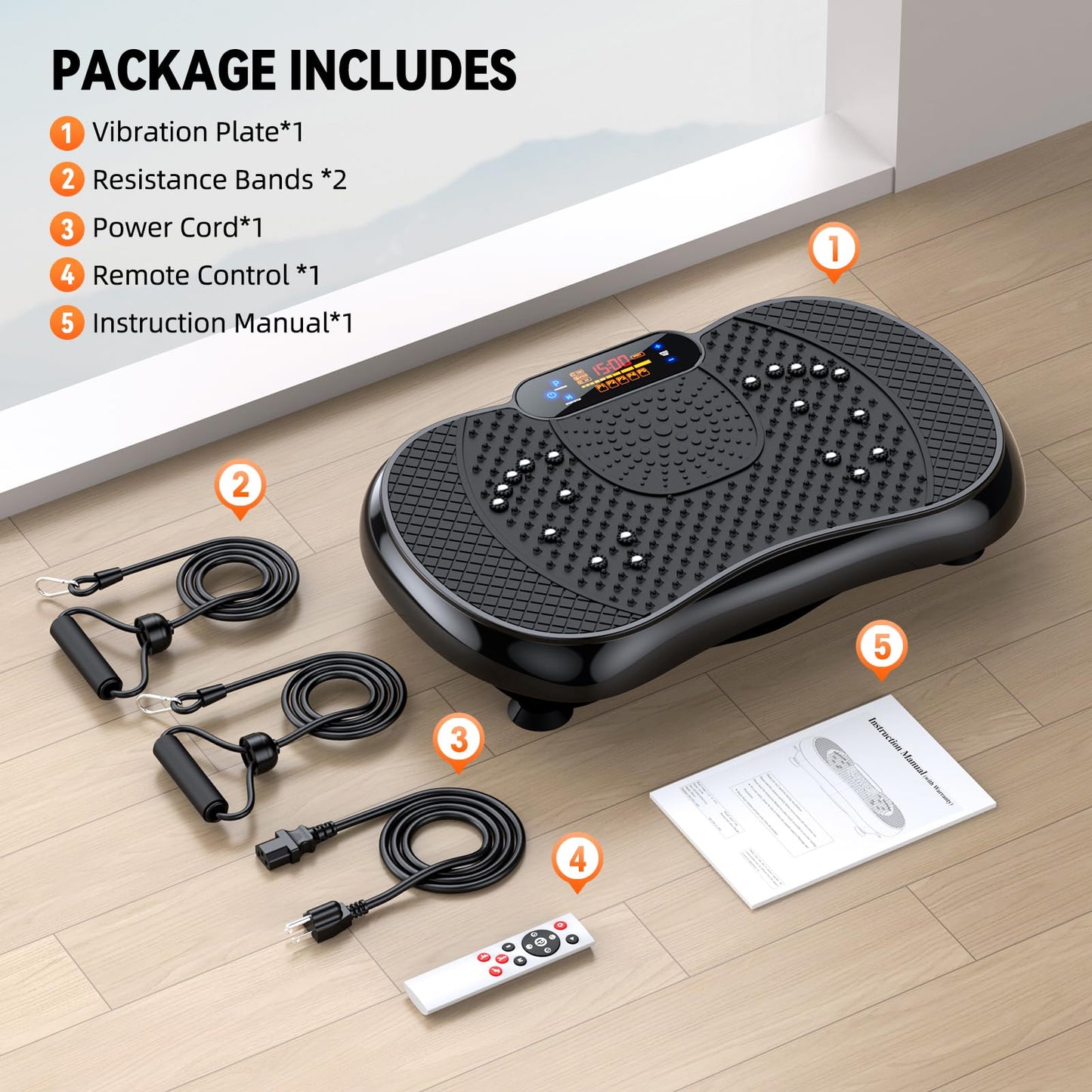 PBYRD Vibration Plate Exercise Machine 2025 Upgraded Vibrating Plate for Lymphatic Drainage Weight Loss 330Lbs, 999 Adjustable Speeds, Full-Body Shaker Vibration Platform for Women Men, Sport Home Gym