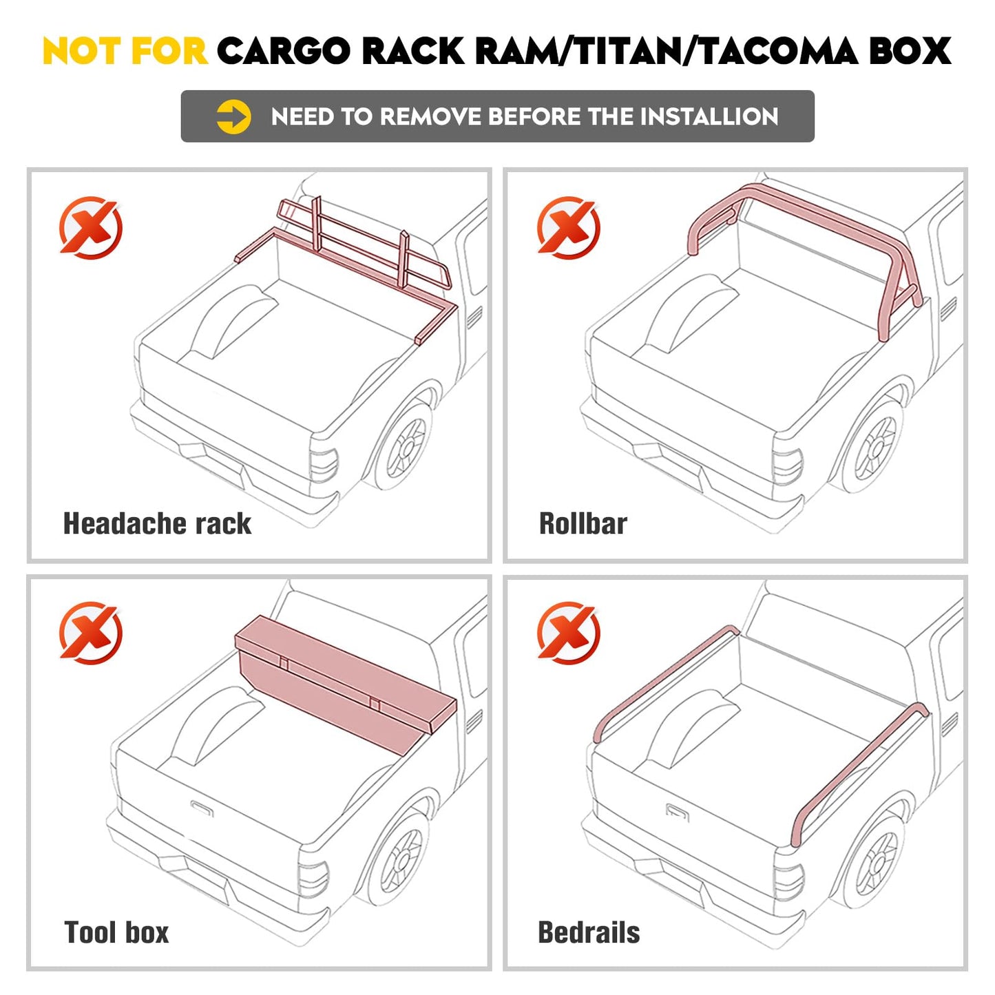 Soft Roll Up Truck Bed Tonneau Cover Fits for Ford F150 2004-2014, Length 8FT (96"-97.4") Fleetside Truck Bed, Not for Models with Stepside/Flareside