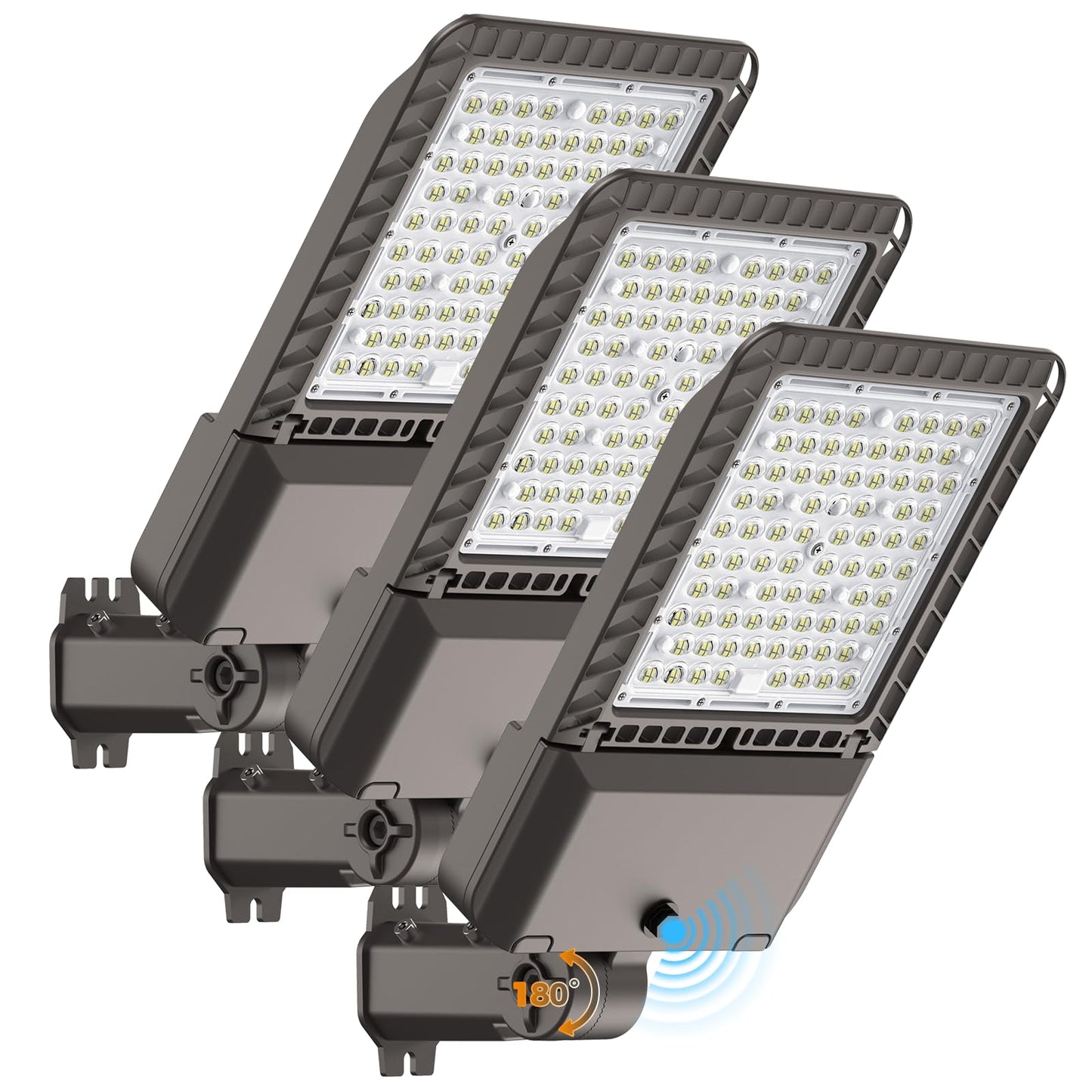 AIKVSXER 240W LED Parking Lot Lights 60000LM 6000K Street Light, Dusk to Dawn Photocell IP65 Waterproof Commercial Outdoor Area Lighting for Parking Street Roadway Yard Warehouse Garage 3 Pack