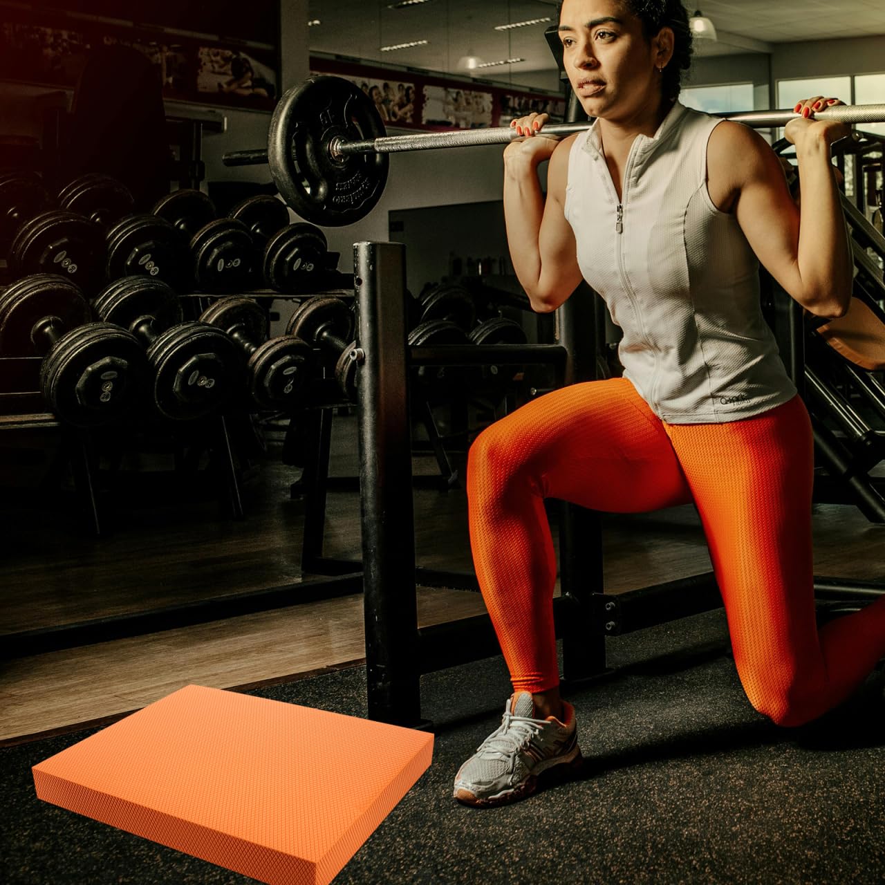 OHPHCALL Balance Pad Stability Trainer Anti-Slip Exercise Mat for Yoga Core Training Rehabilitation Cushion Thick Non-Slip Fitness Equipment 15.74X12.99X1.77In Portable