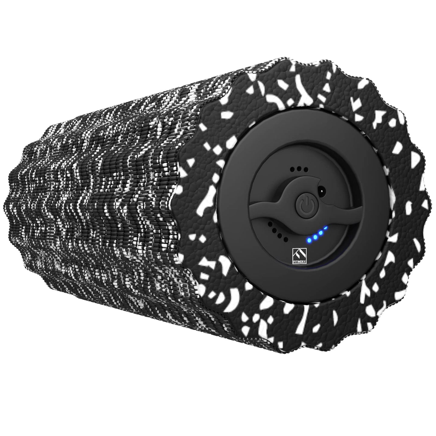FITINDEX Vibrating Foam Roller for Muscle Deep Tissue, Back Pain Relief, Leg Foot Neck Massager, Exercise, Pilates, Muscle Recovery, Physical Therapy, 4-Speed, Rechargeable, Black