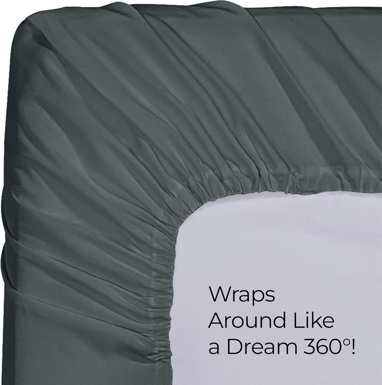 Utopia Bedding Full Fitted Sheet - Soft Microfiber - Deep Pocket - Fade Resistant - Grey