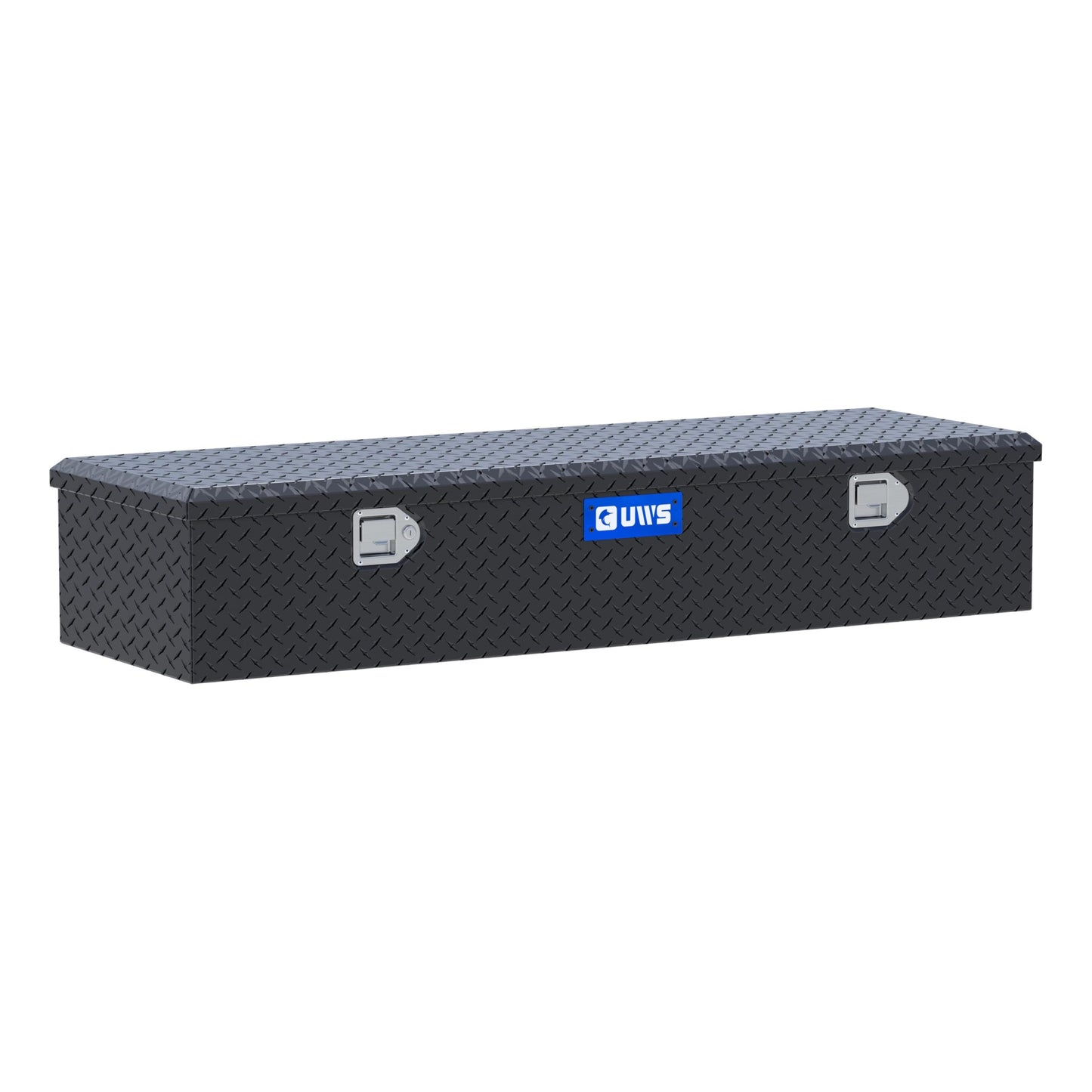UWS EC20093 58-Inch Matte Black Heavy-Wall Aluminum 5th Wheel Truck Bed Tool Box, RigidCore Lid