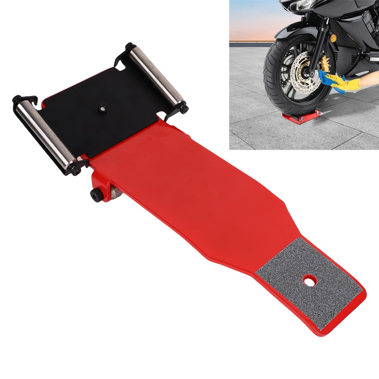 ciciglow Heavy Duty Tire Jack Tool, Portable Tire Lifter with Roller Plate for Cars SUVs Trucks Motorcycles ATVs UTVs Easy Alignment Rotation