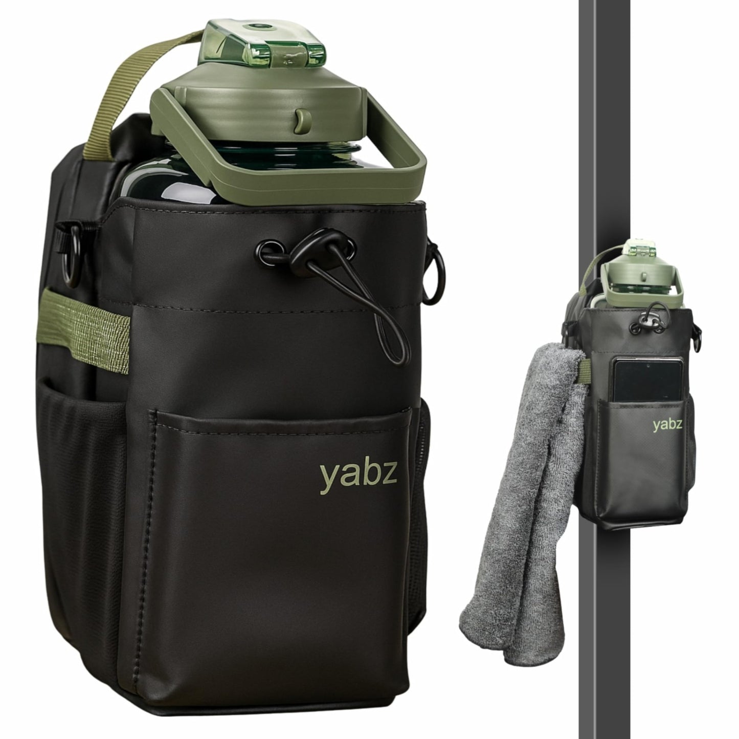 YABZ Strong Magnetic Gym Bag - Magnetic Gym Water Bottle Bag for Men and Women, High Load Capacity, Sports Gifts, Waterproof Material, Titanmag, Water Bottle Holder for Travel, Sports, Work