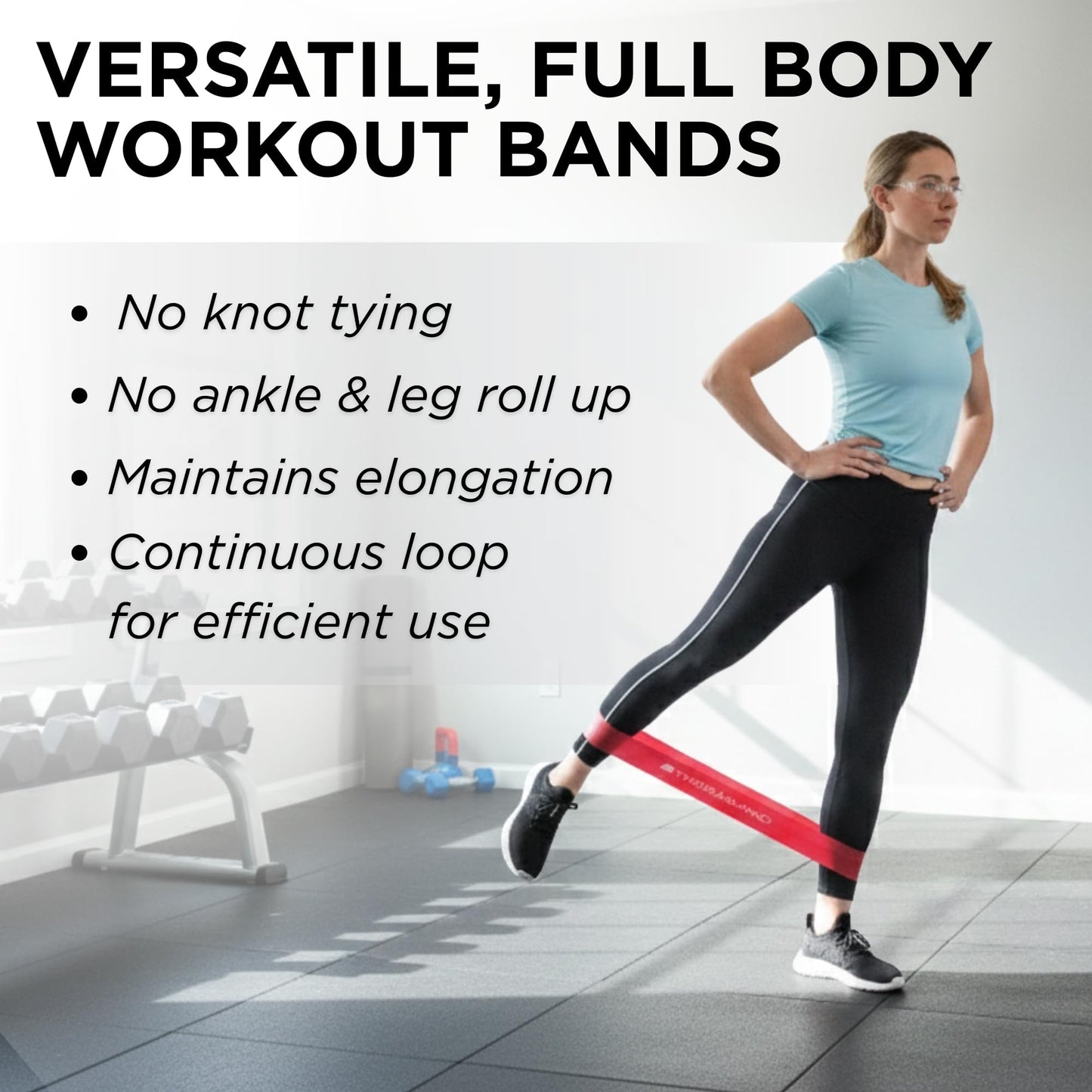 THERABAND Resistance Band Loop Set, 12" Workout Bands for Strength Training, Stretching & Physical Therapy, Set of 4 Color-Coded Exercise Bands with Varying Resistance Levels, Portable & Durable