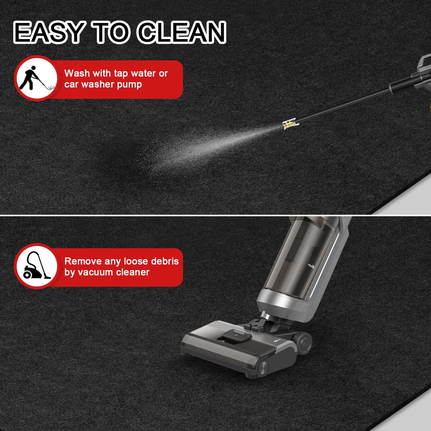 Heavy-Duty Garage Floor Mat 17' x 7'4" - Waterproof Garage Flooring for Cars & SUVs, Durable Garage Mats for Floor, Oil Spill Resistant Garage Pad, Under Car Mat, Garage Rug for Floor, Oil Change Mats