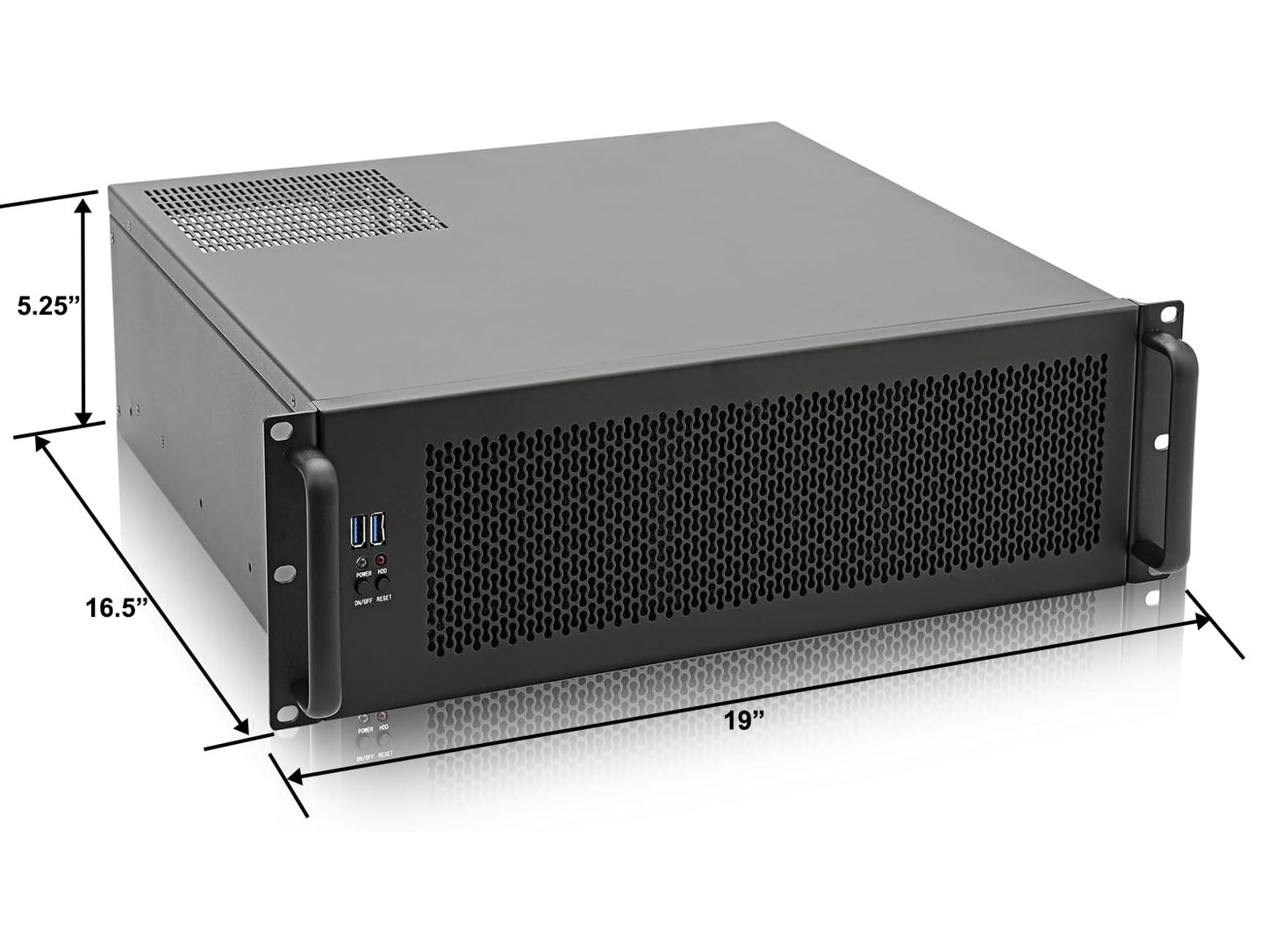 RackChoice 3U Rackmount Server Chassis ATX/Micro ATX/Mini-ITX (8x3.5 or 6x3.5+2x2.5,with Front 3x120mm Fan Support Standard ATX PSU or SFX PSU (Using the ATX to SFX Bracket with Chassis)