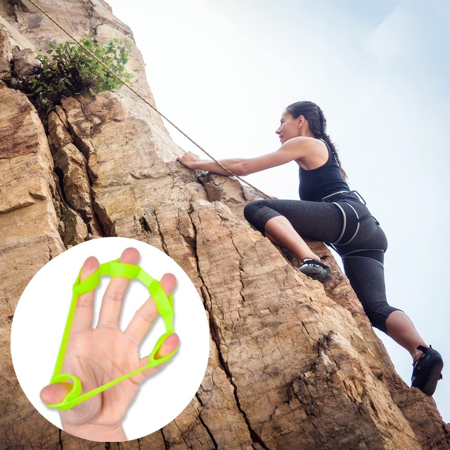 LAIYOHO 6 Pack Finger Strengthener - 3 Resistance Levels Silicone Exerciser - Hand Grip Trainer for Fitness, Guitar & Rock Climbing