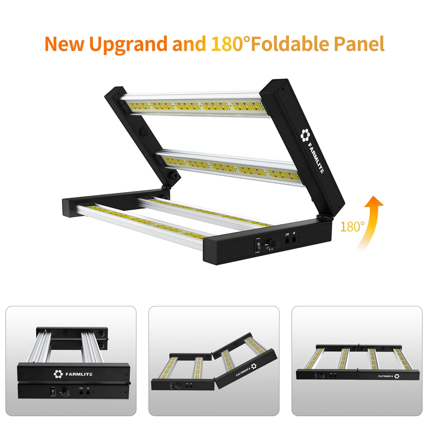 FARMLITE Grow Light LED Grow Lights for Indoor Plants Full Spectrum Growing Light Plant Hanging Growing Lamps Seedling Daisy Chain Dimmable Board 4x4ft Coverage