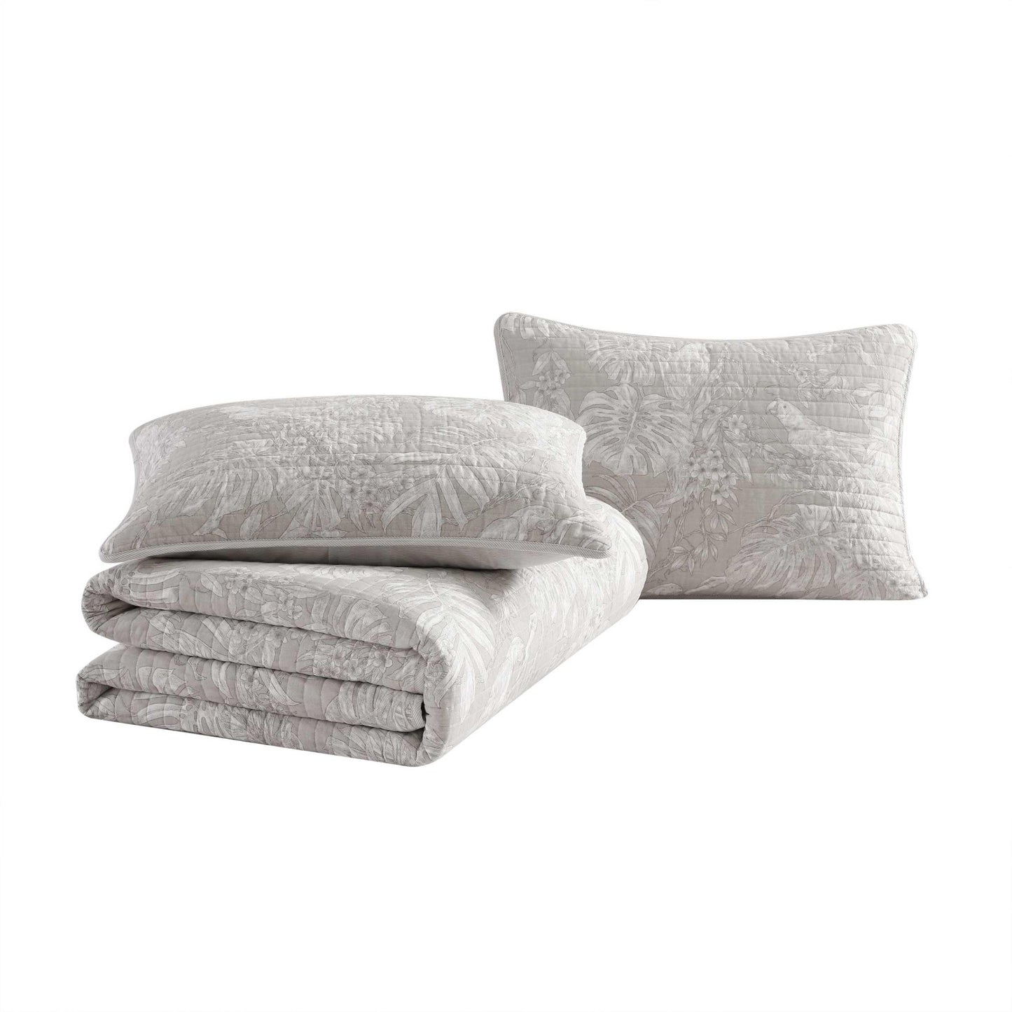 Tommy Bahama - Full/Queen Quilt Set, Lightweight and Breathable Bedding with Matching Sham(s), Super Soft Bedding Set (Jungle Toile Beige, Full/Queen)