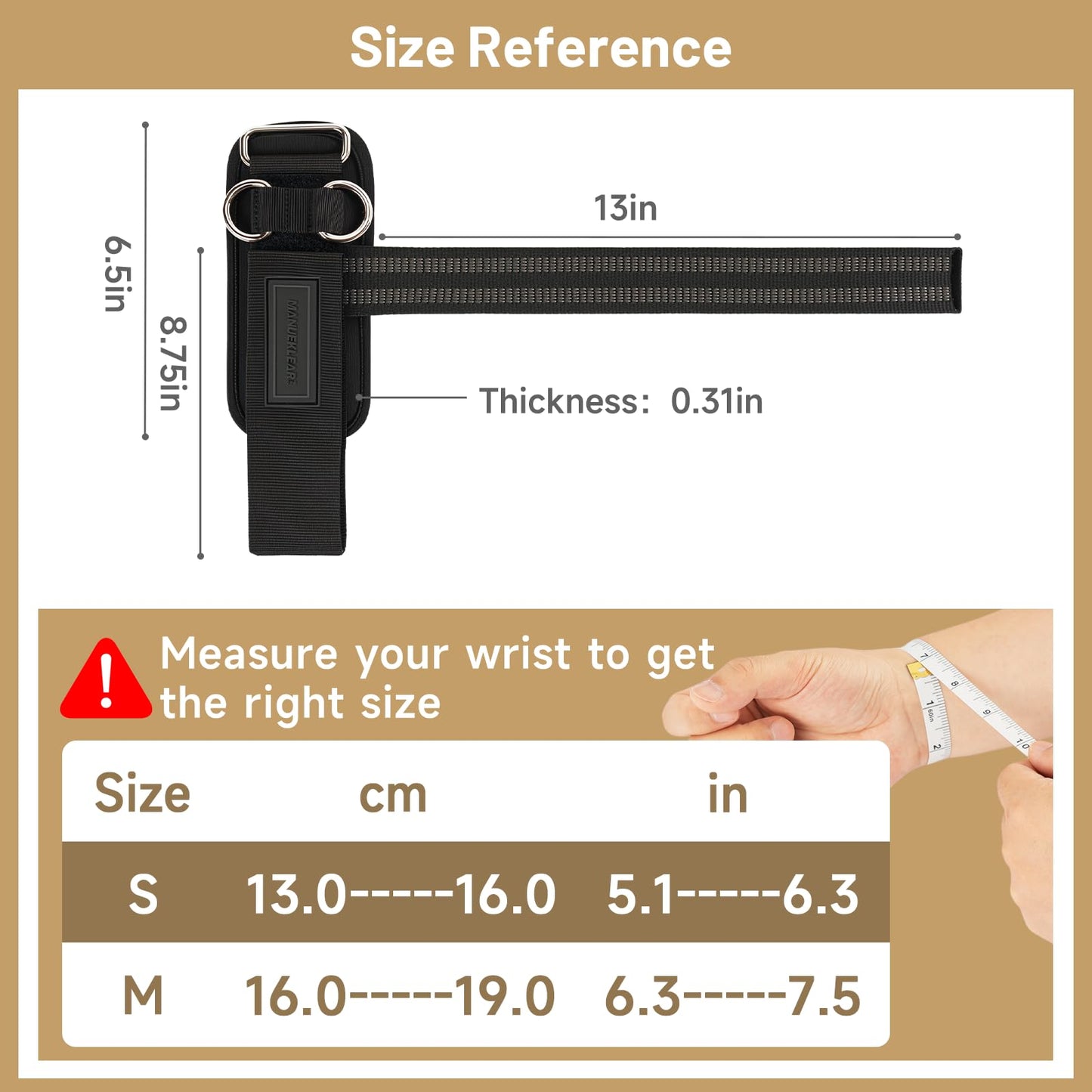 MANUEKLEAR Non-Slip Wrist Straps for Weightlifting Deadlifting, Gym Lifting Straps with D Rings for Cable Machine Workout, 10mm Neoprene Padded Weight lifting Wrist Wraps for Men Women (Black, M (6.3-7.5inch))