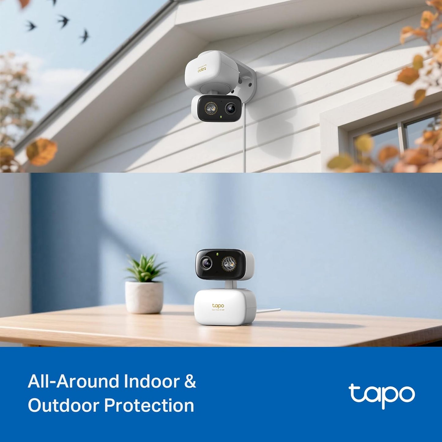 Tapo 3K 5MP 360 2.4 360 Pan/Tilt Indoor/Outdoor Security Camera, Free Person/Vehicle/Baby Cry Detect & Motion Track