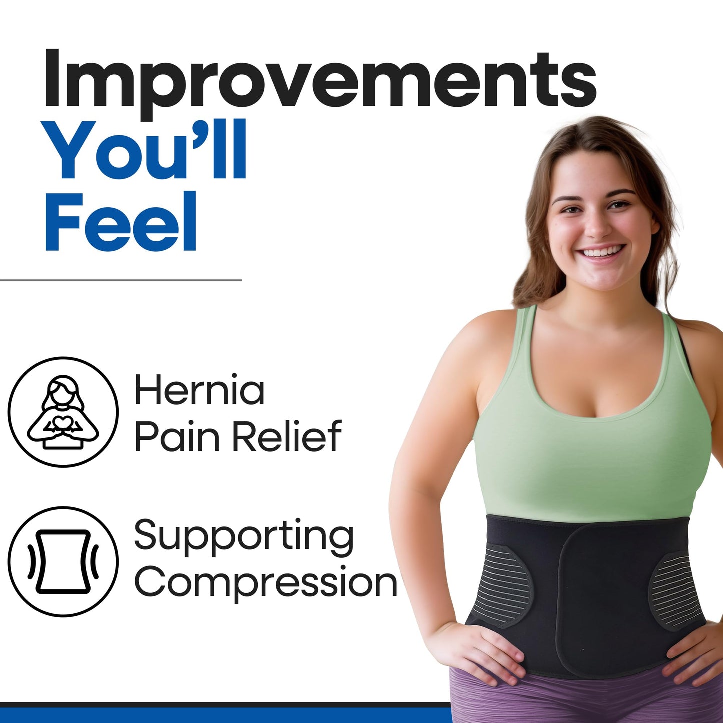 Plus Size Hernia Belt for Men & Women | Post Surgery Abdominal Binder Postpartum Belly Band Belly Wrap | Hysterectomy, Umbilical Inguinal Hernia | Belly Binder & Tummy Tuck | Fajas Para Hombres (XXXL)