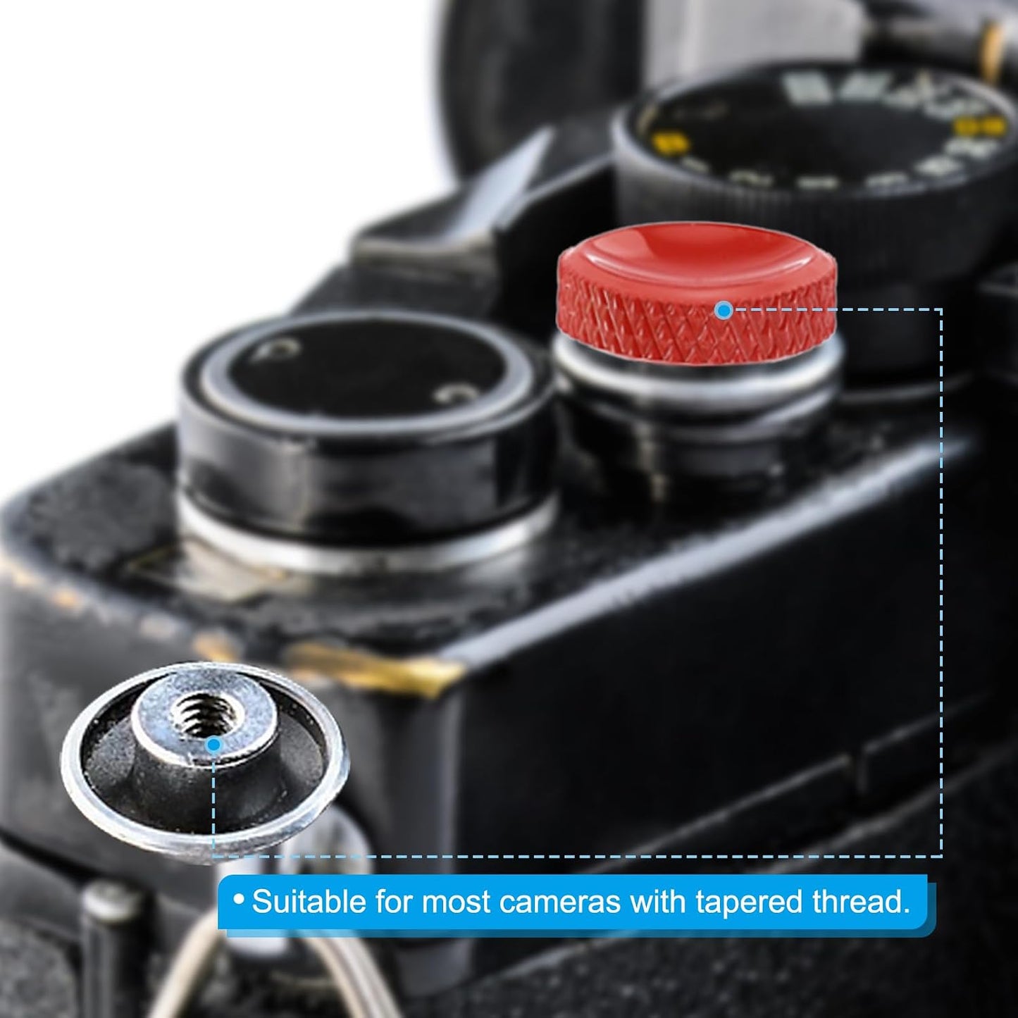3 Pack PATIKIL Camera Shutter Button, Soft Shutter Release Button Pure Copper Camera Button Carved Suitable for Nikon