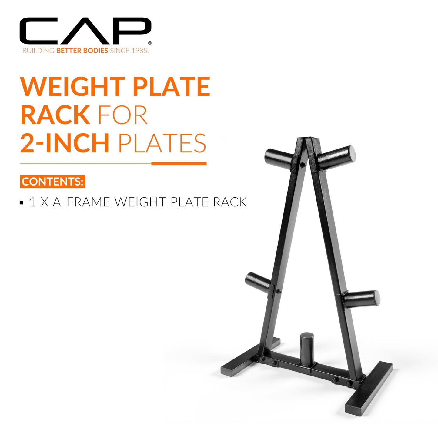 CAP Barbell A Frame Olympic Plate Rack, Dark Gray