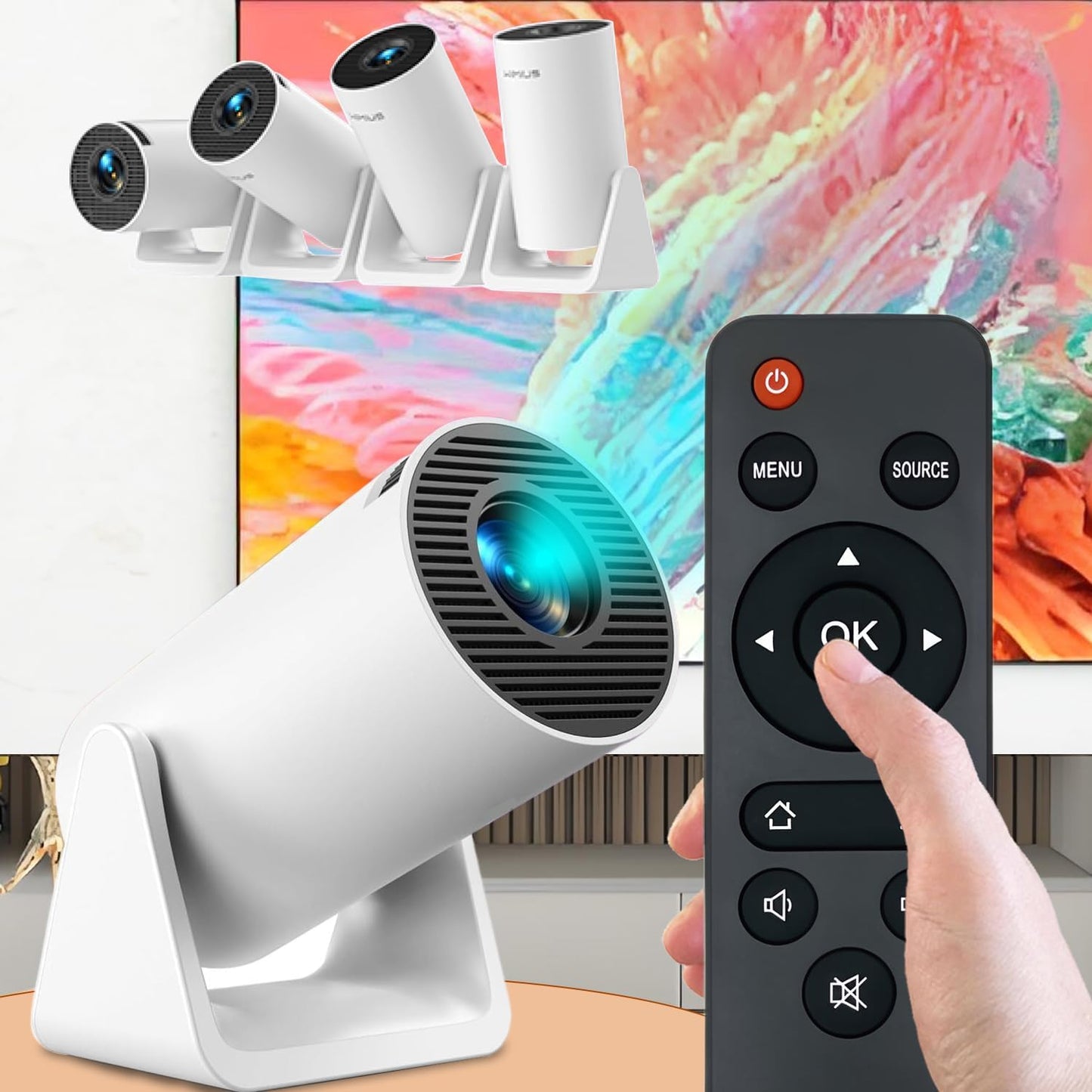 Molgoc S27 Replacement Remote for Mini Projector,Compatible with WiMiUS Projector.
