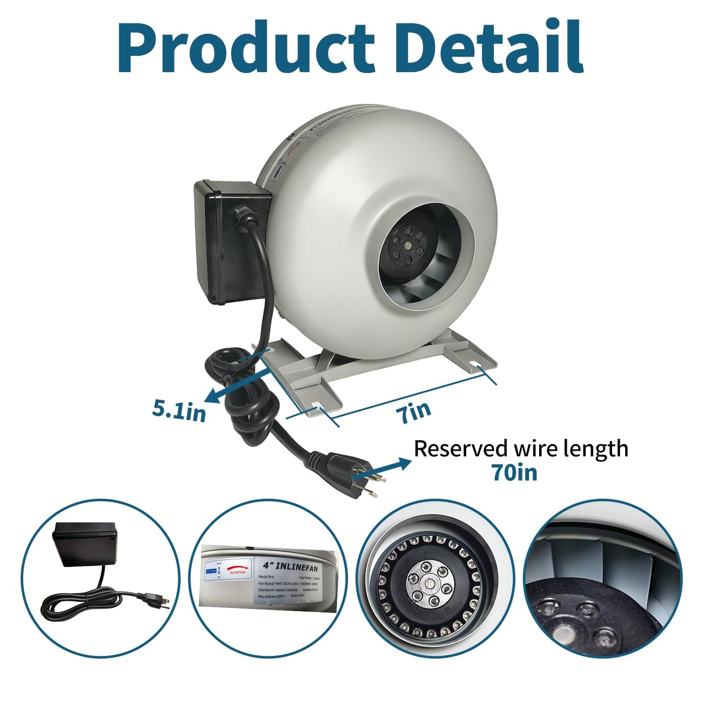 YGUAYINGC M-4DBT Automatic Dryer Duct Booster Exhaust Fan for Clothes Dryers – Quiet, Stable, Durable, Saves Drying Time, Compatible with All Dryers (M-4DBT)