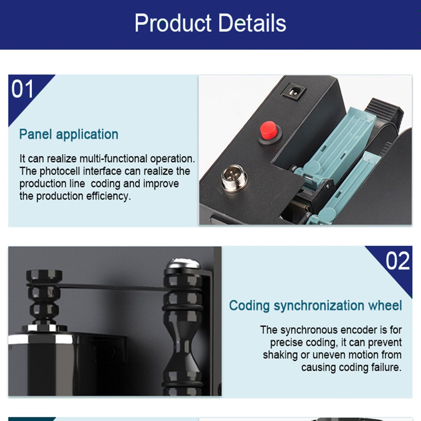 Dual Nozzle Handheld Inkjet Printer E50, 2"/50.8mm Print Height, Support 2 Color Printing, with 4.3" Touch Screen & 2pcs Original Fast-Drying Ink Large Charater Date Coding Machine for Any Surface