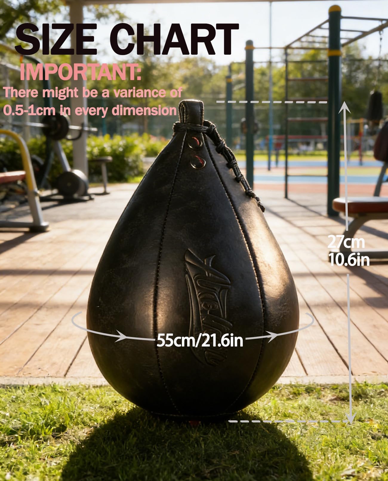 Speed Bags for Boxing Leather Training Reflex Bag Pear Shaped Punching Bag Reaction Venting Ball Speedbag for Teens Adults Boxing Coaches