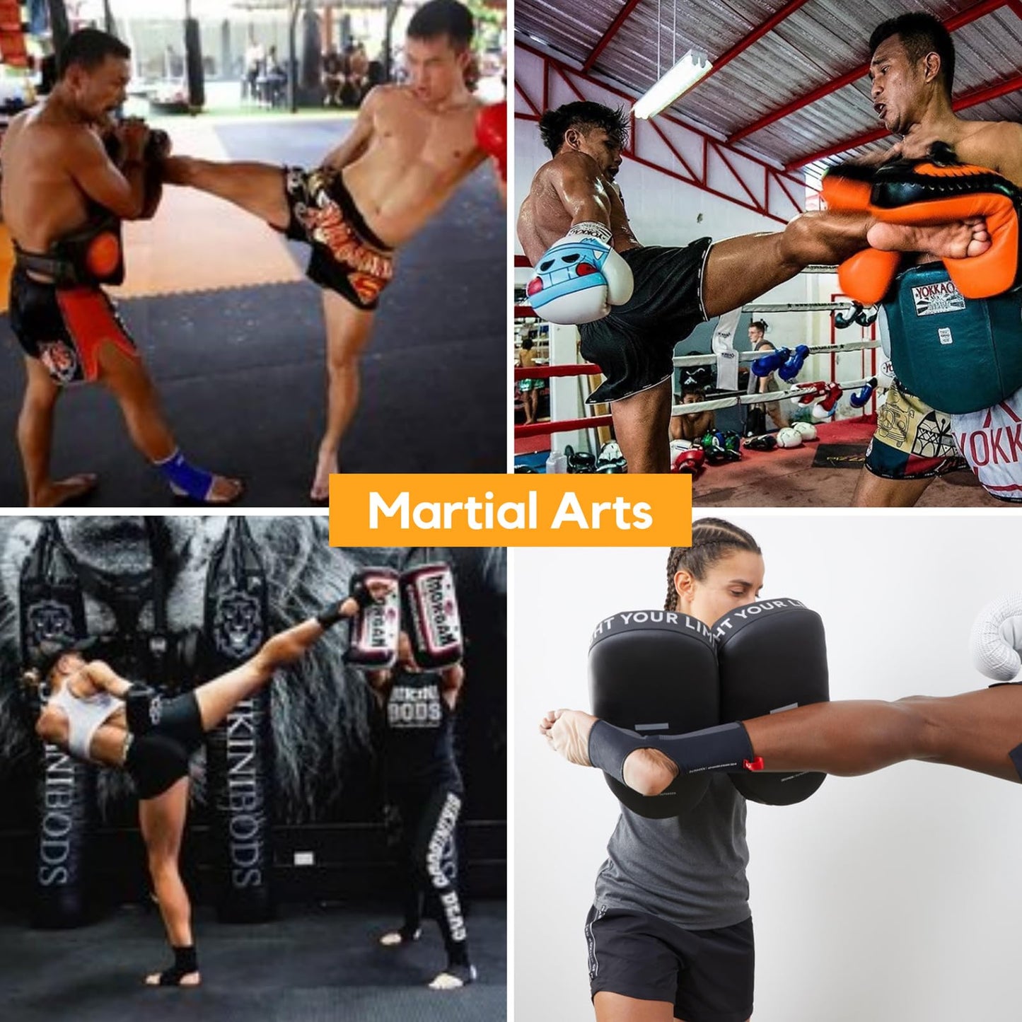 RIHEAN Martial Arts Kicking Shield Pad for Muay Thai, Taekwondo Football, Basketball, Hockey Training - Denser Foam, High-Density PU Leather Cover - 24x16in Blocking Pad (1PC)