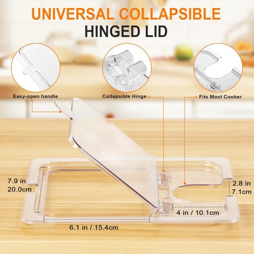 HOMENOTE Sous Vide Container - 12 Quart with Universal Collapsible Lid | BPA-Free Accessories Kit