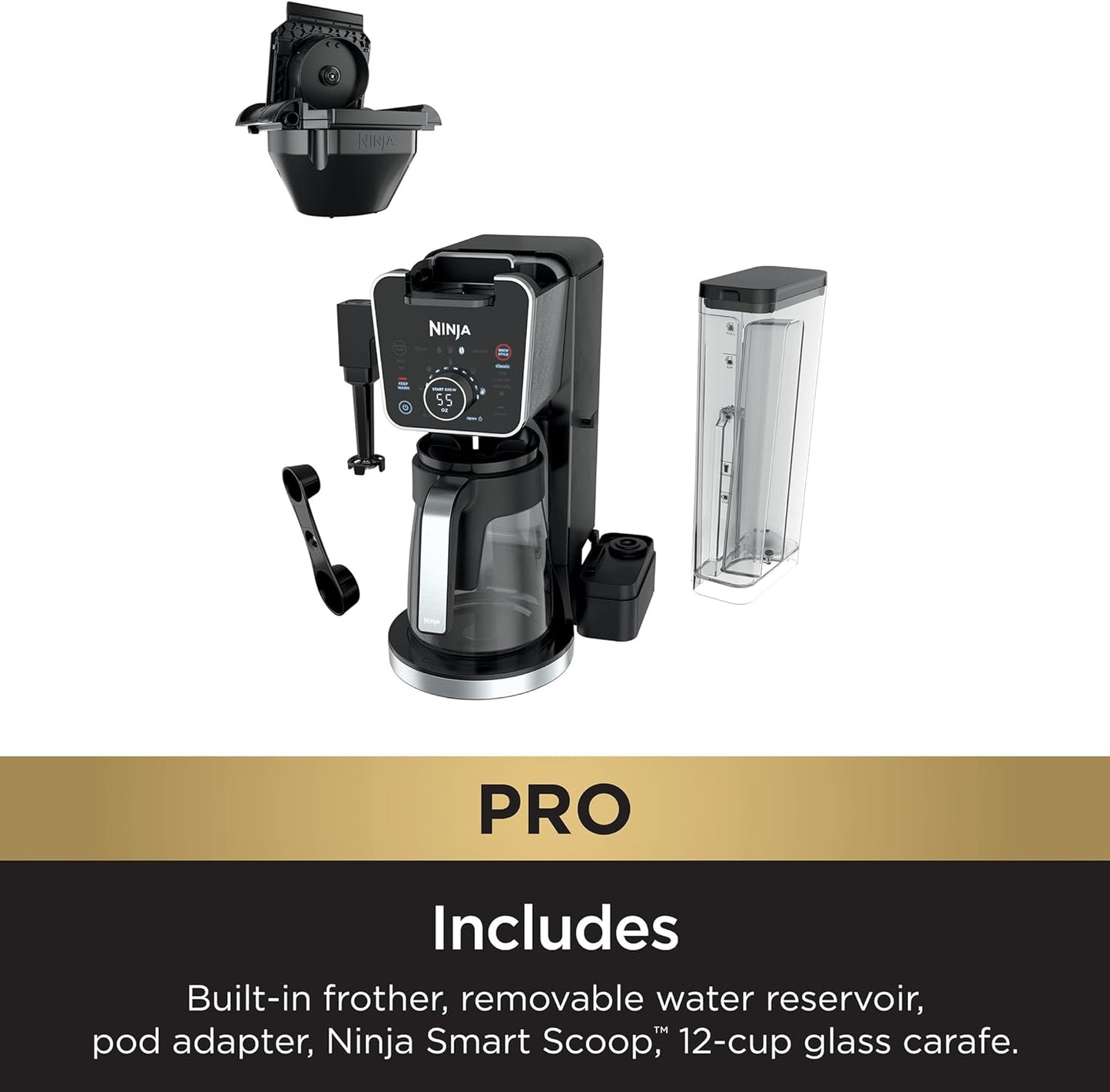 Ninja Drip Coffee Maker - DualBrew Pro Specialty System | 12-Cup & K-Cup Compatible, CFP301
