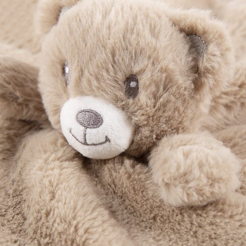 Baby Bear Security Blanket - Soft Minky Plush Lovey for Toddlers | Unisex 16 Inch Dark Brown Gift