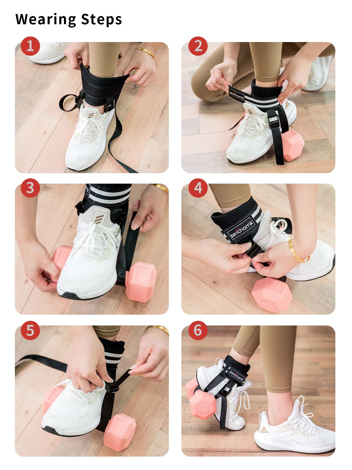 Adjustable Foot Weights Ankle Straps Dumbbell Attachment for Feet 2pc - Leg Curl Kickbacks, Leg Extensions Booty Workouts