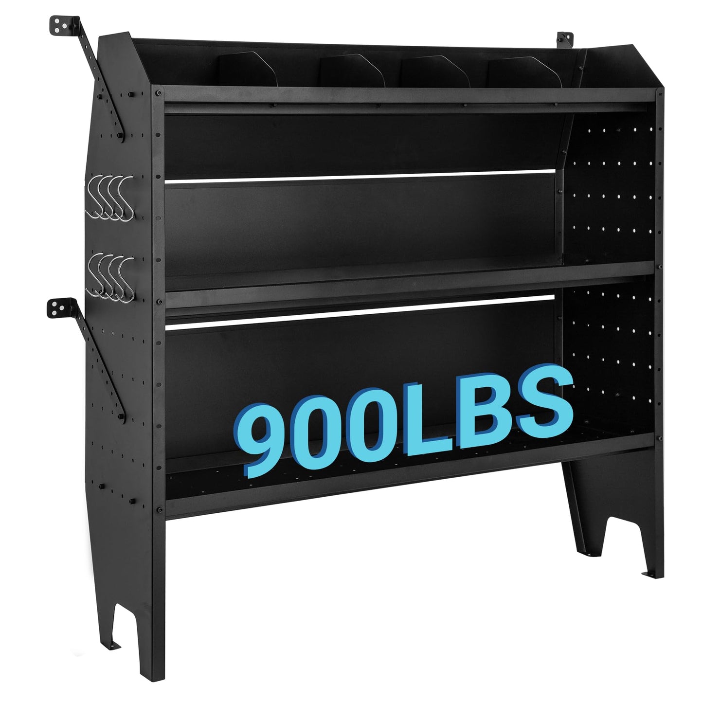 Eastrexon Van Shelving w/ 900LBS Capacity, Heavy-Duty Steel Cargo Storage System, Universal Fit Low/Mid/High Roof Ford Transit/RAM ProMaster/Chevy Express/Nissan NV/Sprinter, 32" W x 46" H x 13" D