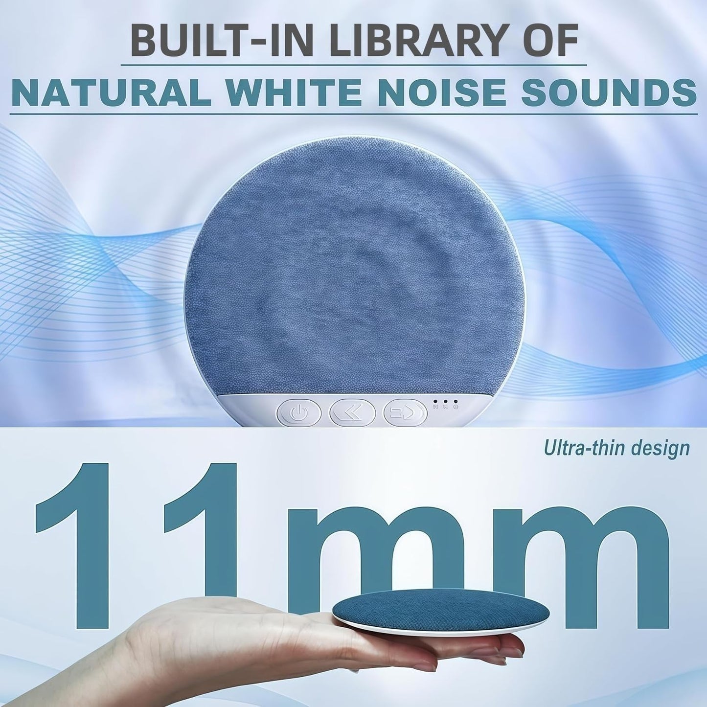 Generic 2026 20-Hour Under Pillow Bluetooth Speaker for Sleeping, New Wireless Sleep Sound Pillow Speaker with White