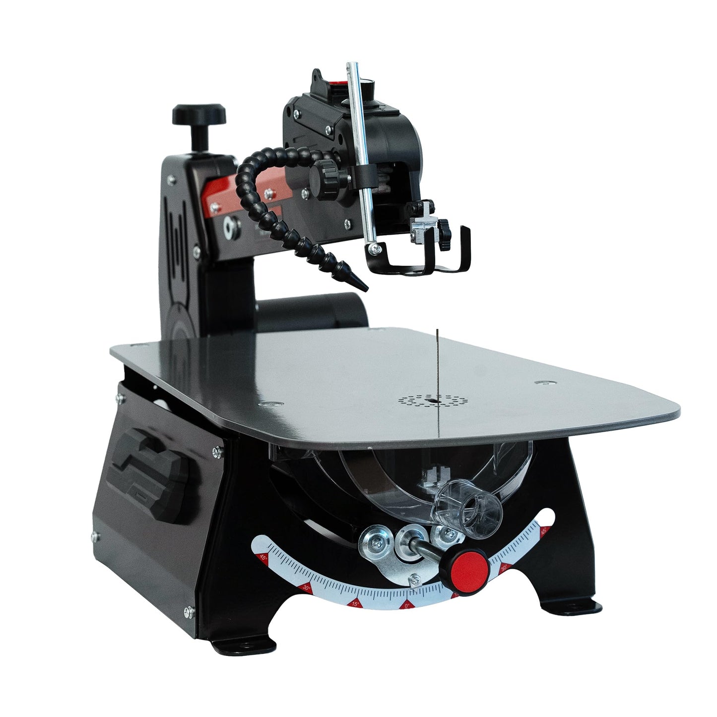 Bucktool 18 Inch Variable Speed Scroll Saw, 1.3A Power Scroll Saws for Woodworking with Rotating Saw Arm, 15 TPI Pinned Blade, 18 TPI Pinless Blades for Craftsman, Crafting, Craft