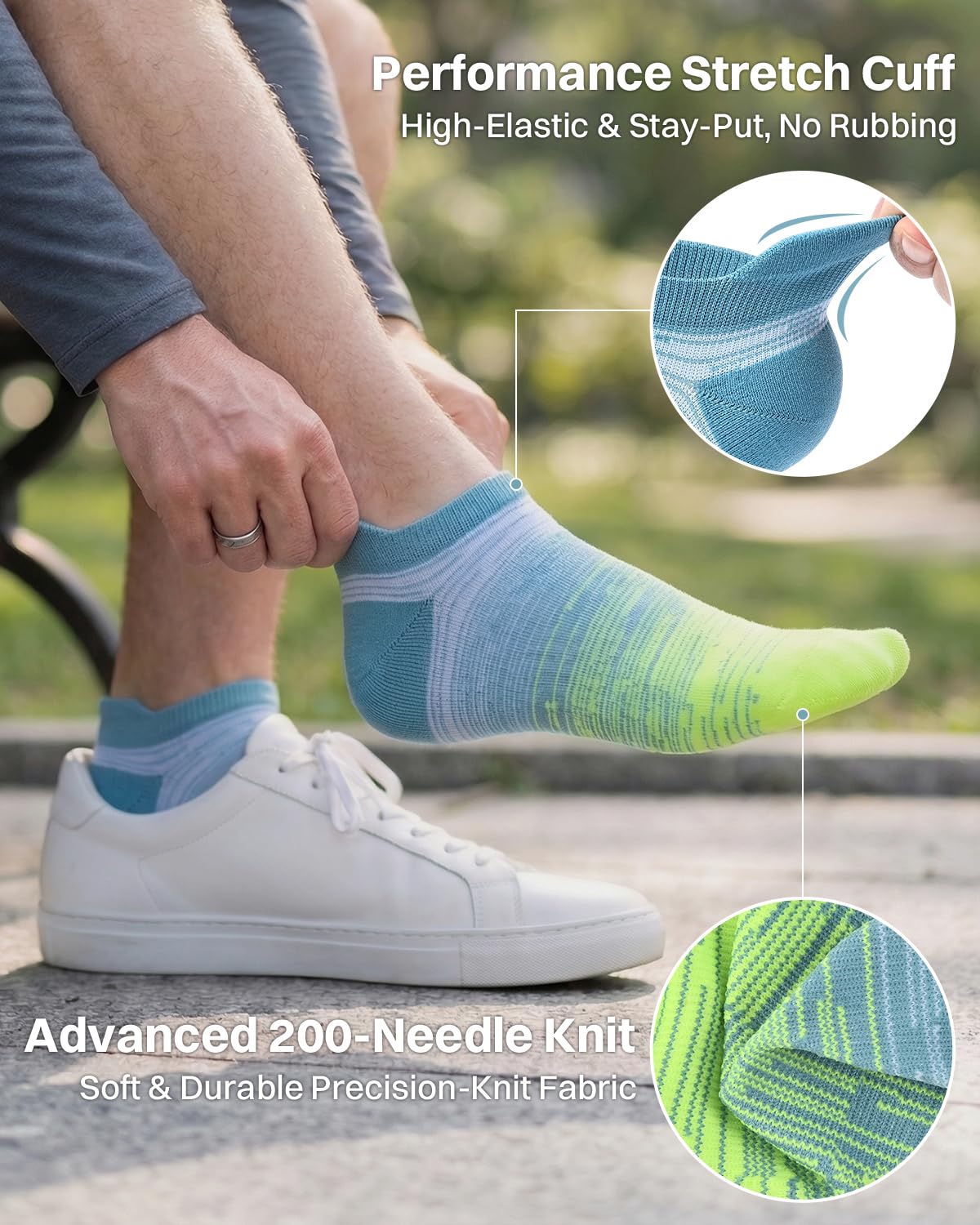 LEVSOX Ankle Compression Socks for Women Men Cushioned Running Support Socks for Plantar Fasciitis Relief 3 Pairs