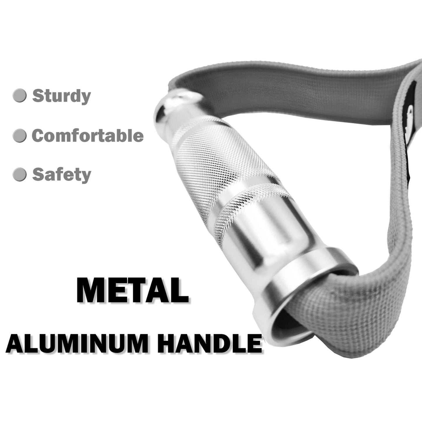 J Bryant Fitness Metal Gym Handles for Cable Machine Attachment Heavy Duty Aluminum Alloy Handle Grips Durable Workout Handles for Resistance Bands Pulley LAT Pulldown System