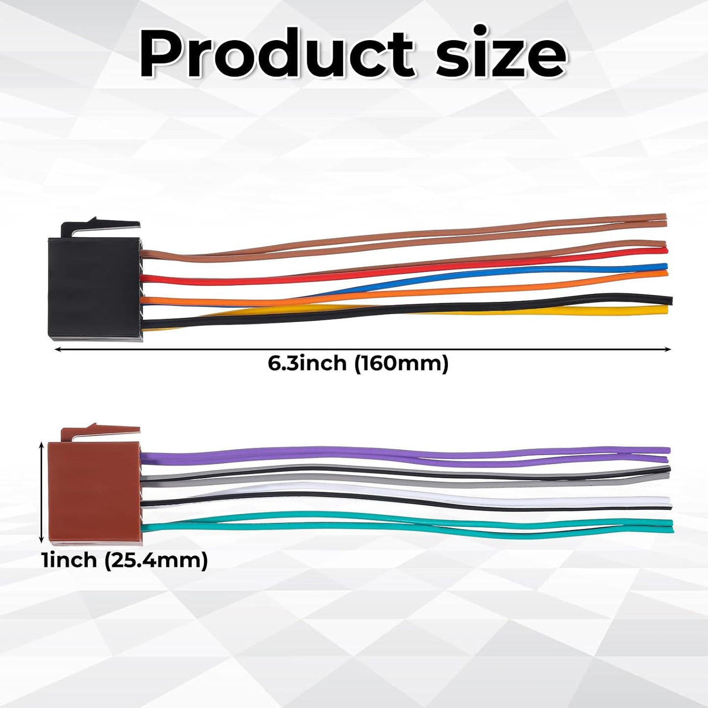 Qulkws 8+8 Pin Universal Car Radio Stereo Wiring Harness Car Audio Video Wire Cable Power Speaker Connector Radio