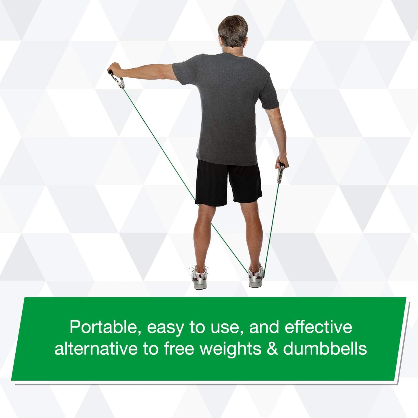 THERABAND Resistance Tubes, Professional Latex Elastic Tubing with Soft Handles & Door Anchor, Physical Therapy, Lower Pilates, At-Home Workouts, & Rehab, 48 Inch, Green, Heavy, Intermediate Level 1