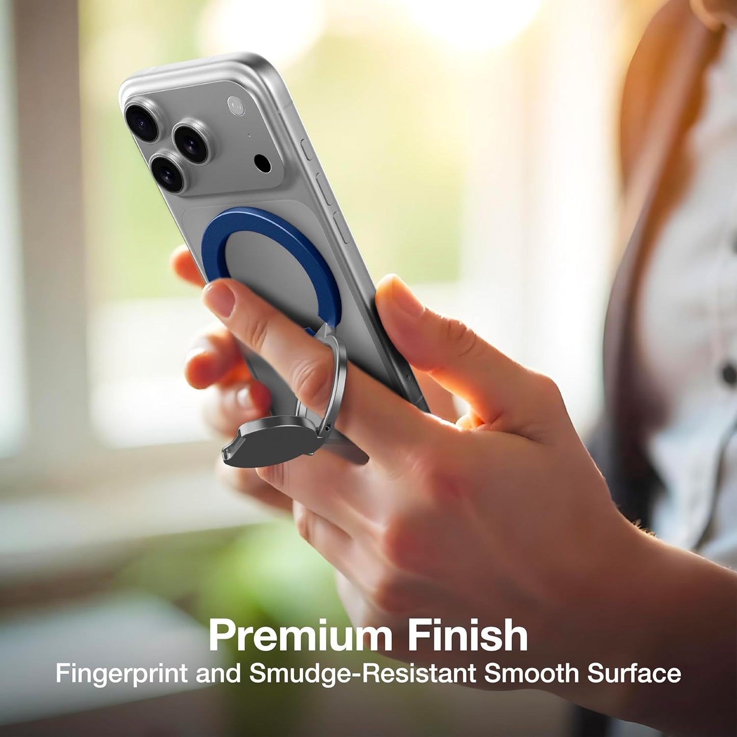 AMAZINGthing 17/16/15/14/13/12 [Titan PRO MagFlex Grip Removable Phone Grip & Kickstand, Dual-Magnetic Mount