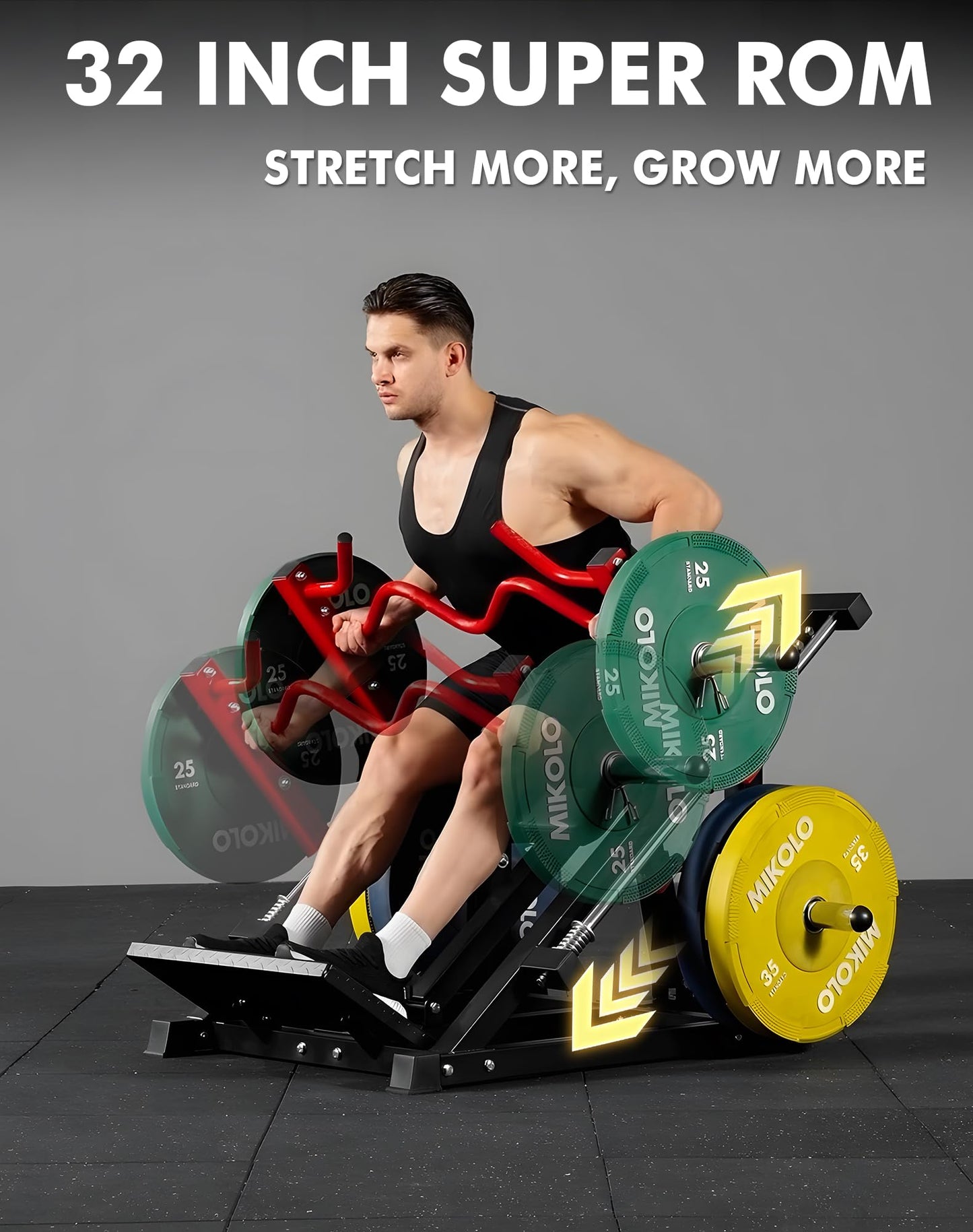 Mikolo Linear Row Machine, Back Workout Machine for Home Gym, Plate-Loaded Back Machine with Linear Bearing, Back Row Machine LAT Training Equipment SR06 Ultra(Machine Only)