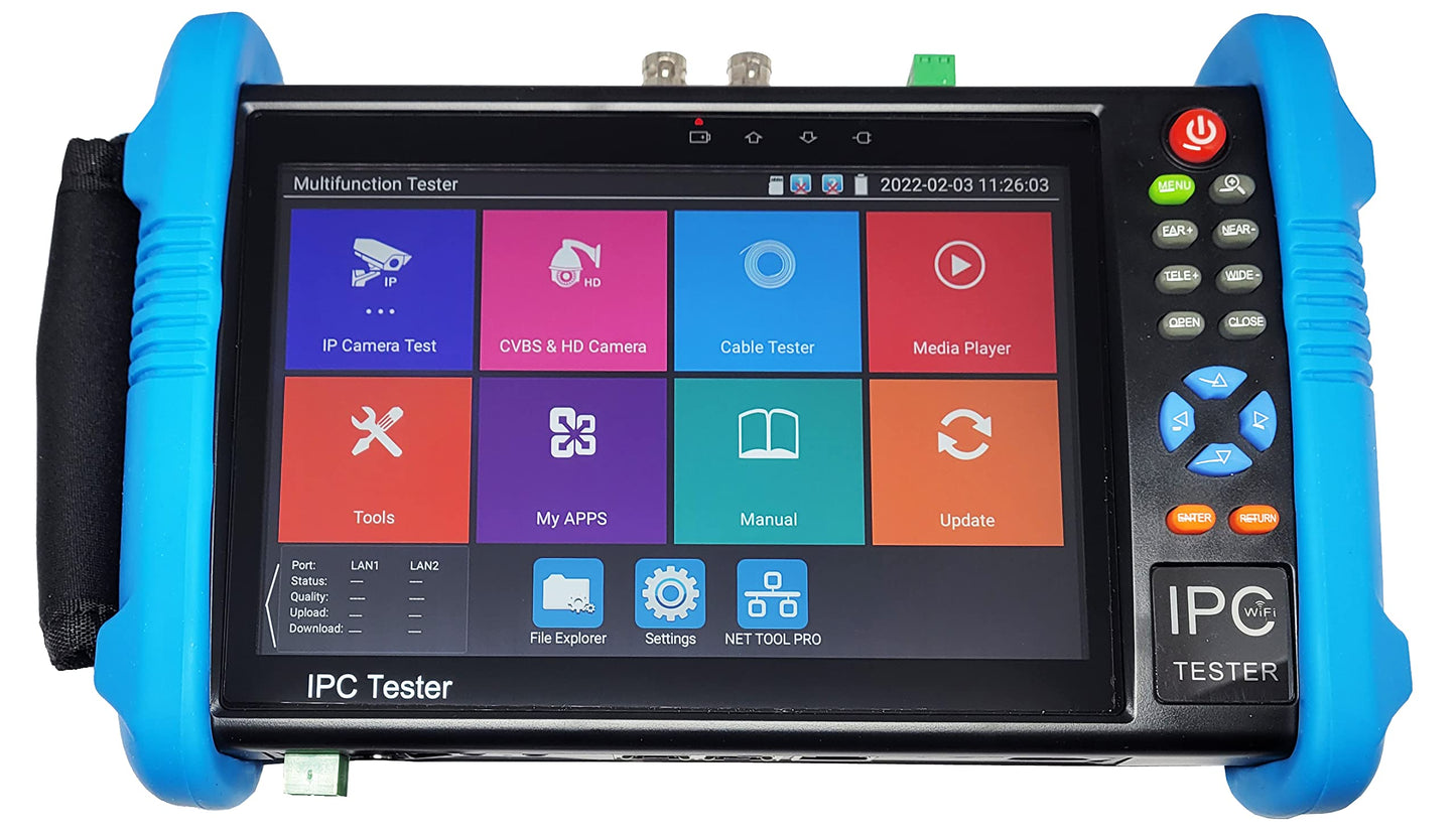 101AV IPS Touch Screen Security CCTV 7” 7in1 Test Monitor Support IP cam, Standard Analog Camera (CVBS) & HD TVI/AHD/CVI Camera up to 8MP