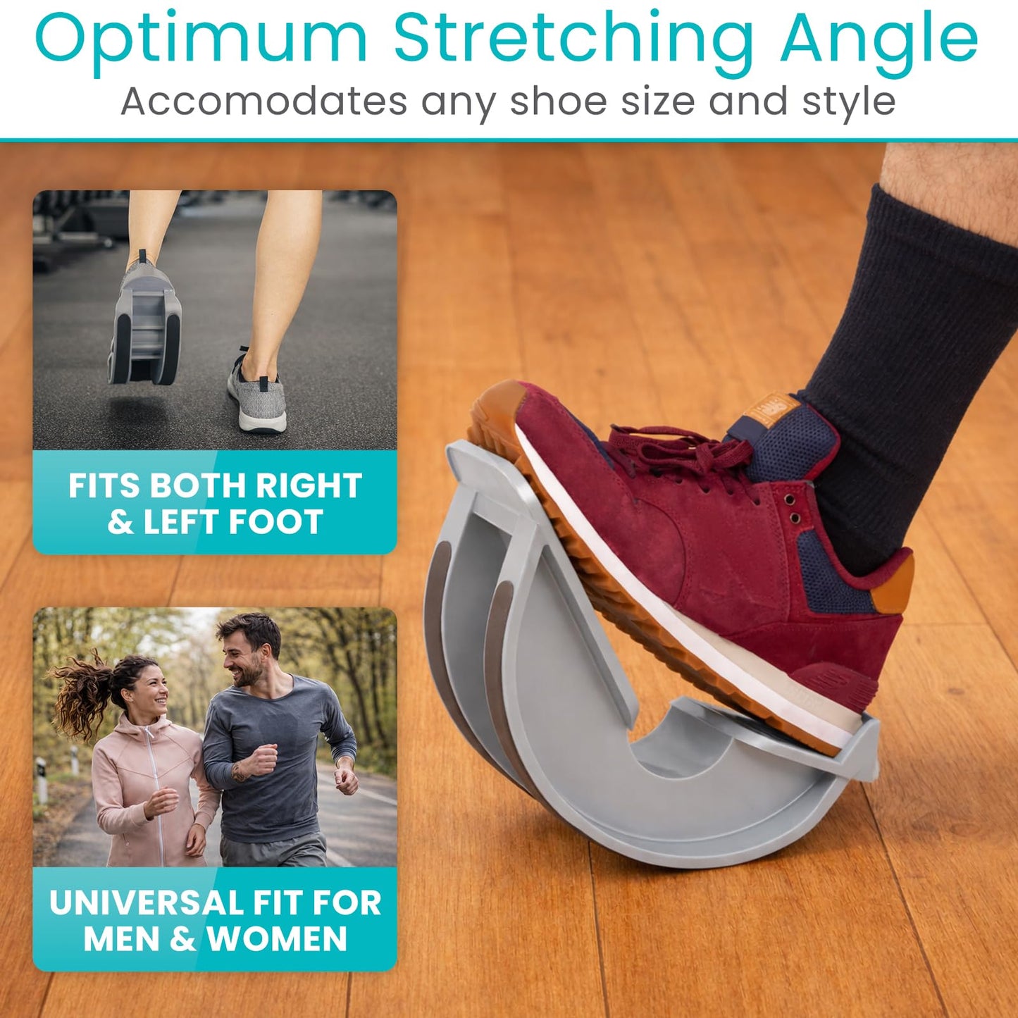 Vive Foot Rocker - Calf Stretcher for Achilles Tendinitis, Heel, Feet, Shin Splint, Plantar Fasciitis Pain Relief - Stretches Strained Leg Muscle - Ankle Wedge Stretch Improves Flexibility (Standard)