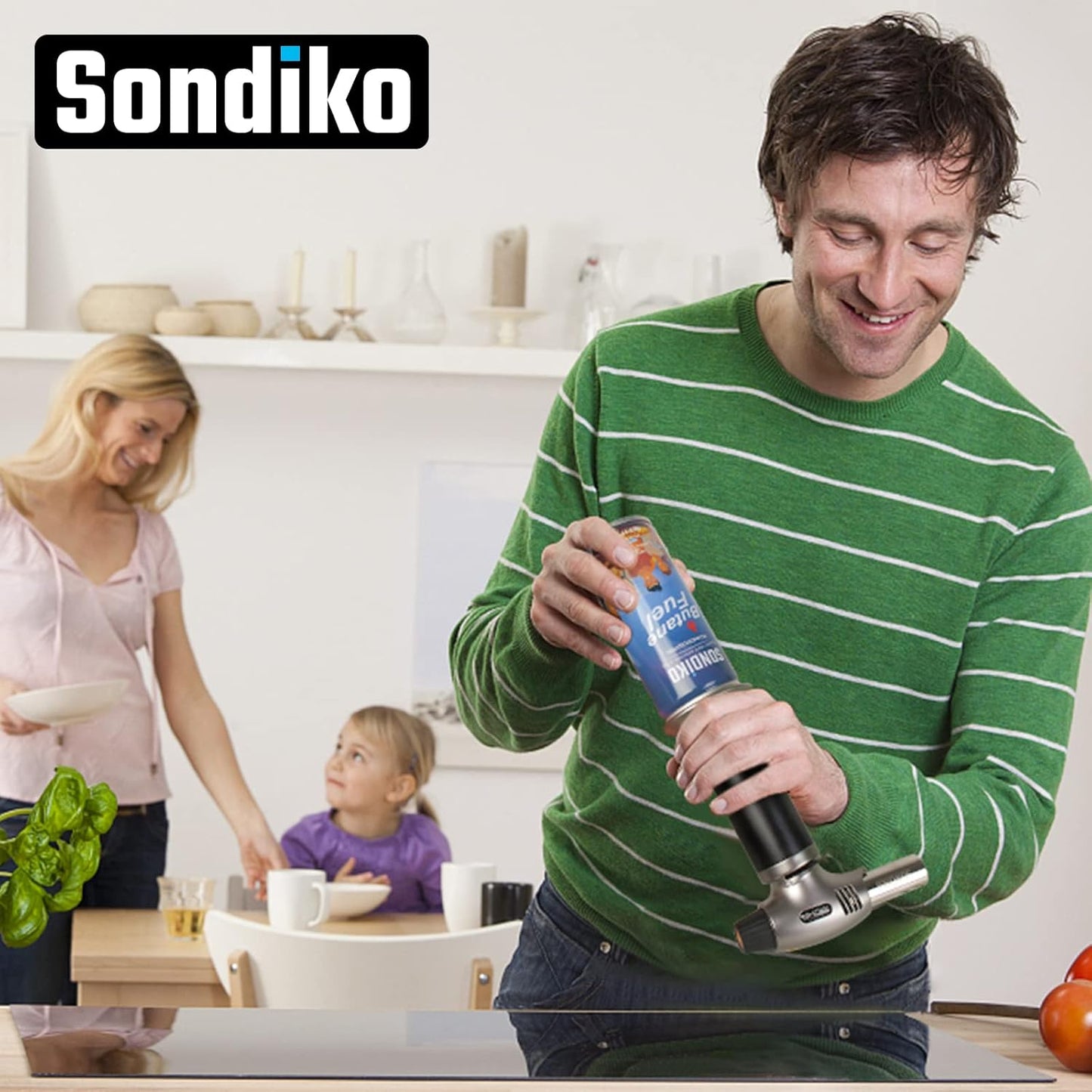 Sondiko Butane Fuel Canister - Premium Quality 100ml Refill for Jet Flame Lighters & Torches (2 Pack)