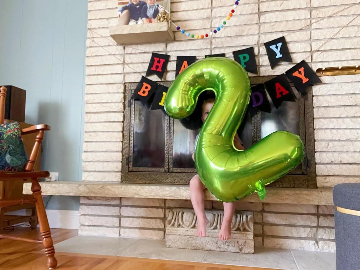 Number 6 Balloon by [Brand Name] - 40 Inch Light Green Birthday Decoration for Boys & Girls