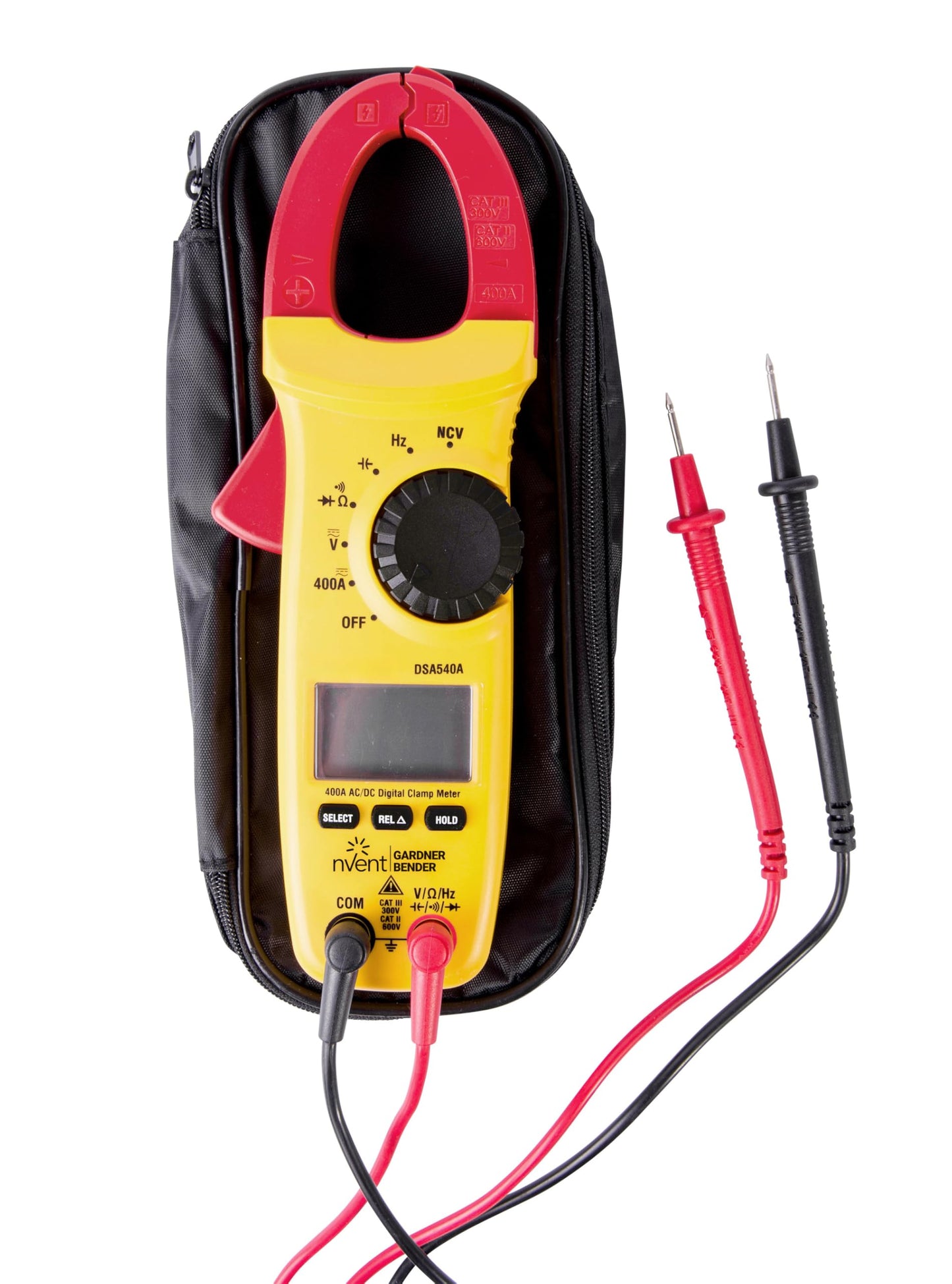 Sperry Instruments DSA540A 6 Function Digital Snap-Around Clamp Meter, Clamp-On AC / DC Voltage, 400 AMP Meter, AC / DC Current Reading, Reads Panel & Outlet Voltage, Includes Carrying Case, Black & Yellow
