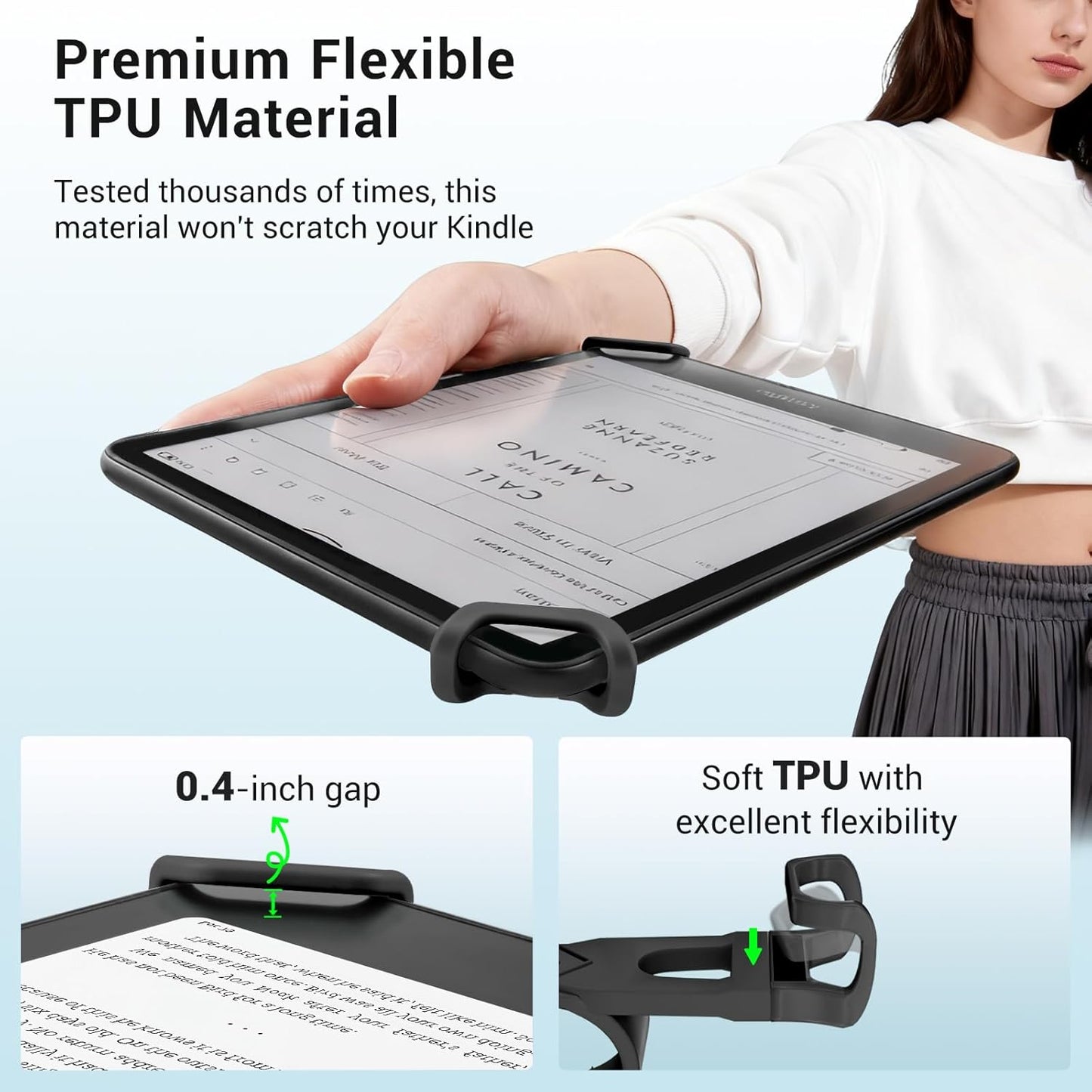 CoBak 6-7" Hand Strap for Kindle/Voyaga/Lenovo/Sony E-Book/Kindle Fire/Kobo/Tablets, Convenient for Bedtime Reading